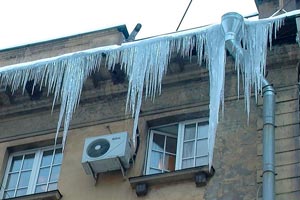 обледенение на крыше