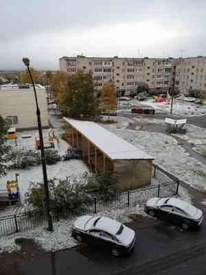 В Архангельске выпал первый снег