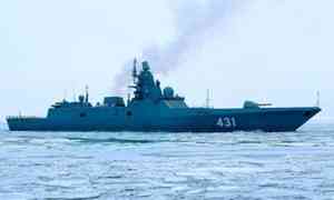 Новейший фрегат Северного флота «Адмирал Касатонов» продолжает испытания на Белом море