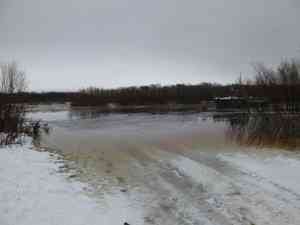Холмогорский район затопило из-за подъема воды в Северной Двине