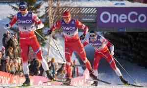 Александр Большунов выиграл скиатлон на этапе Кубка мира по лыжам в Норвегии