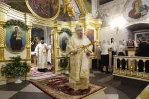 Митрополит Корнилий в праздник Рождества Христова совершил великую вечерню в Ильинском соборе