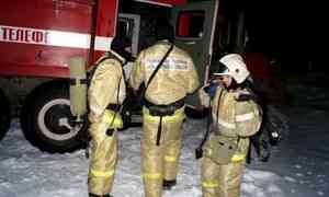 Ночной пожар в Плесецком районе уничтожил сарай и баню