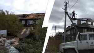 Шторм в Котласе оставил без крыши над головой 31 жильца аварийного дома