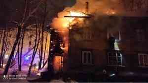 В центре Архангельска произошёл крупный пожар