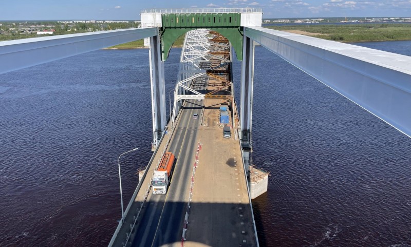 Капитальный ремонт Краснофлотского моста в Архангельске завершен на 78 процентов