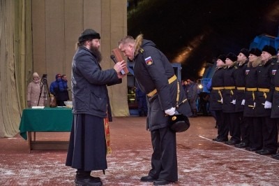 Северодвинский священник благословил экипаж атомного подводного крейсера «Архангельск»