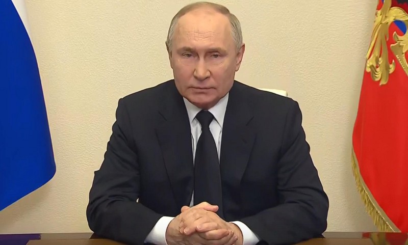 Владимир Путин обратился к гражданам России в связи с терактом в Подмосковье
