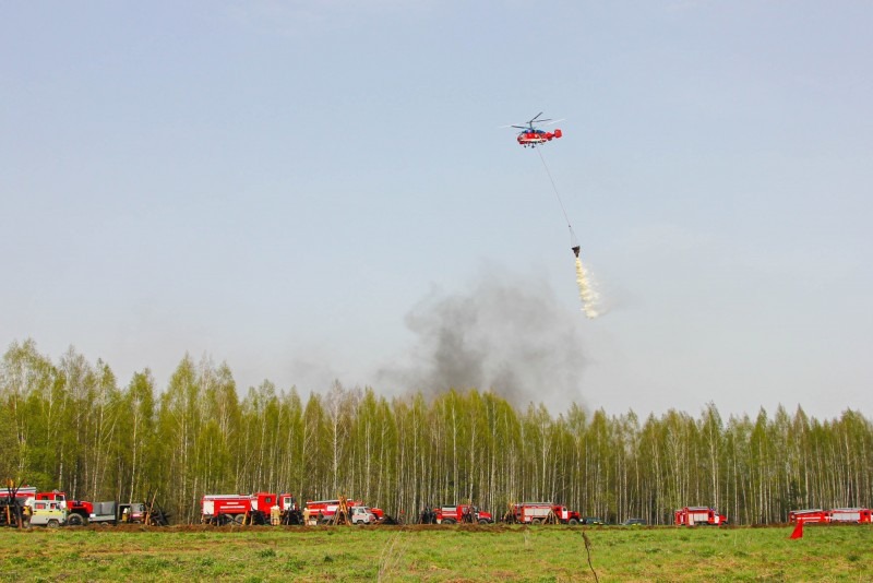В Подмосковье прошли тактико-специальные учения по подготовке к пожароопасному сезону