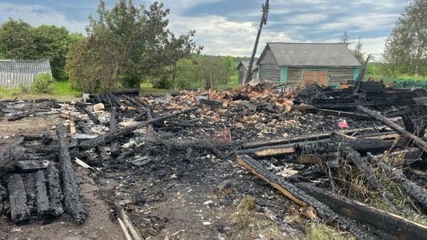 Пожар в архангельской глубинке превратил дом в пепелище: погибли мать и дочь