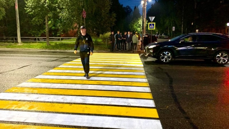 В Новодвинске введены в эксплуатацию модернизированные пешеходные переходы