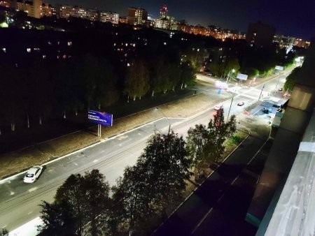 В Архангельске проспект Ломоносова засветился огнями