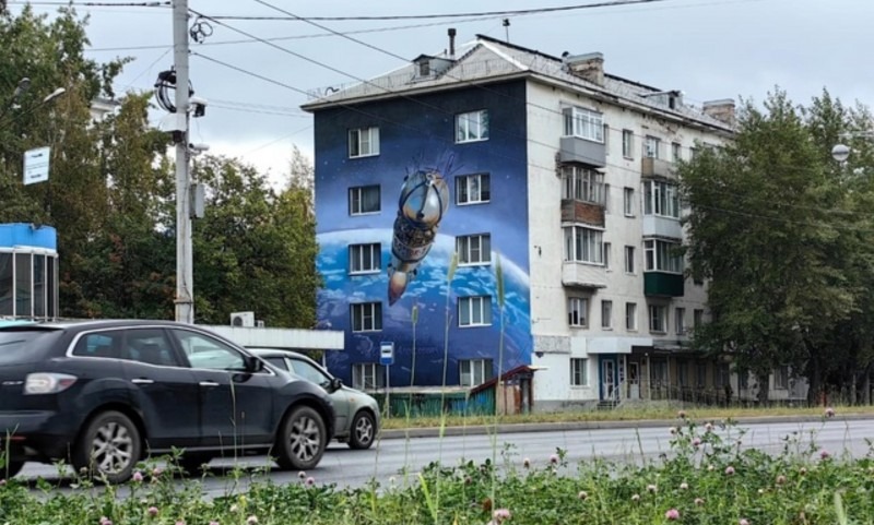 Улица Гагарина в Архангельске становится все более космической