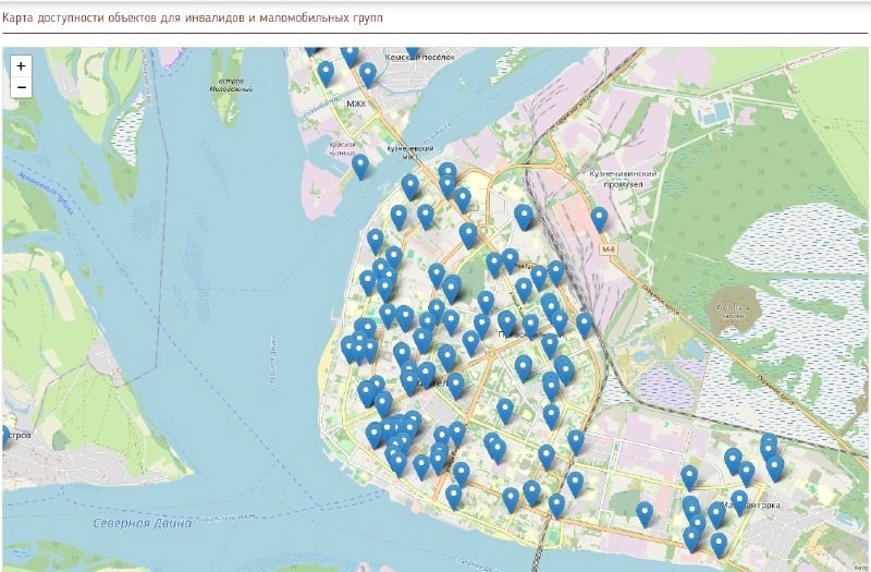 На электронную карту доступности нанесено 850 объектов потребительского рынка Поморья
