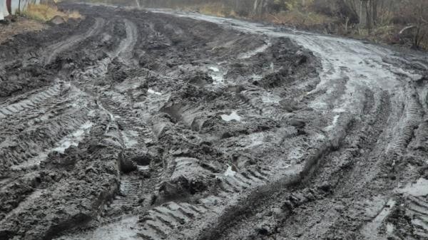 «Скорая не доедет»: дорога на архангельском Бревеннике стала месивом из грязи