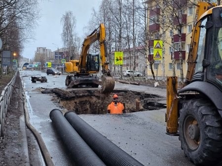 Бригады РВК-Архангельск ведут круглосуточную борьбу с прорывами на сетях