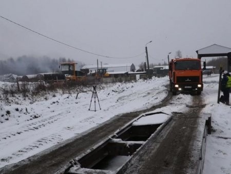 Вывезенный из Северодвинска снег проходит весовой контроль