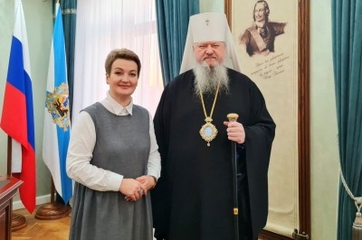Состоялась встреча митрополита Корнилия с главой Областного собрания депутатов Екатериной Прокопьевой