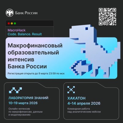 Приглашаем студентов САФУ на MacroHack: хакатон, вебинары и сертификаты от Банка России Приглашаем студентов САФУ на MacroHack: хакатон, вебинары и сертификаты от Банка России