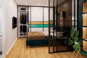 Перепланировка однокомнатной квартиры: варианты выделения спальной зоны