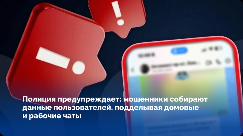 Полиция предупреждает: мошенники собирают данные пользователей, подделывая домовые и рабочие чаты Полиция предупреждает: мошенники собирают данные пользователей, подделывая домовые и рабочие чаты