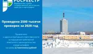 Росреестр провёл 2500 проверок в Архангельской области за 2020 год