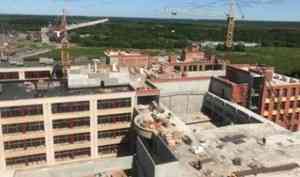 В Архангельске на строительстве школы на 1600 мест работают более 170 человек