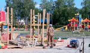 70 детских площадок отремонтировали в Коряжме при поддержке группы компаний «Илим»