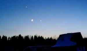 Сегодня жители Архангельска смогут увидеть «поцелуй» Венеры и Юпитера в телескопе