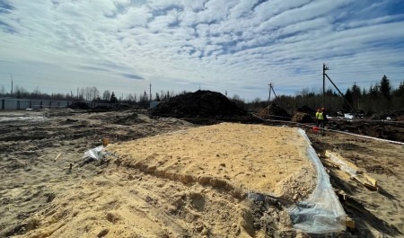 В поселке Шипицыно выполнили устройство фундамента под водонасосную станцию второго подъема