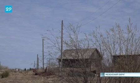 В труднодоступной деревне Пёза Менезского района обновили столбы линии электропередач