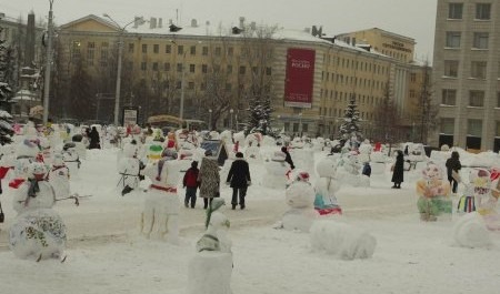 Архангельск идет на всероссийский рекорд по снеговикам