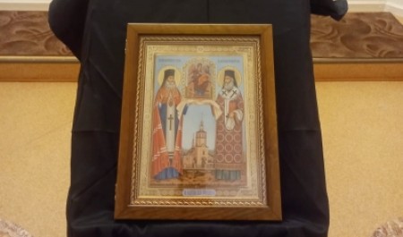 Икону святых Луки Крымского и Нектария Эгинского освятили в северодвинском госпитале 