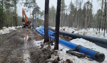 В Холмогорском округе ведется прокладка водопровода