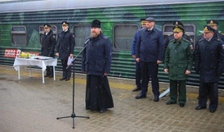 Протоиерей Валерий Суворов принял участие во встрече поезда «Сила в правде» в Архангельске 