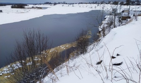 На реке Пинеге хвост ледохода сместился в район деревни Пильегоры