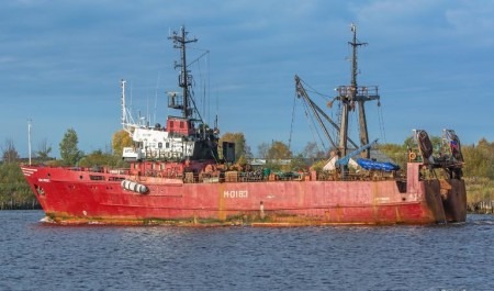 В Архангельский порт неожиданно прибыло первое в этом году судно с грузом рыбы 