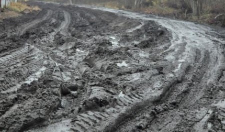 «Скорая не доедет»: дорога на архангельском Бревеннике стала месивом из грязи