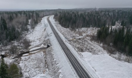 В Холмогорском округе завершен капремонт на трассе Архангельск – Мезень 