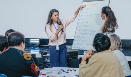 Представительница Поморья приняла участие в продвижении театральных постановок проекта «СВОи. Непридуманные истории» в Академии «Меганом»  