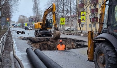 Бригады РВК-Архангельск ведут круглосуточную борьбу с прорывами на сетях