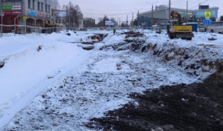 В Архангельске завершаются работы по перекладке сетей водоснабжения и водоотведения на площади Профсоюзов