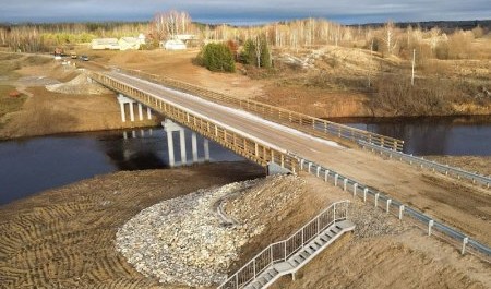 Капремонт моста через реку Ерга досрочно завершен