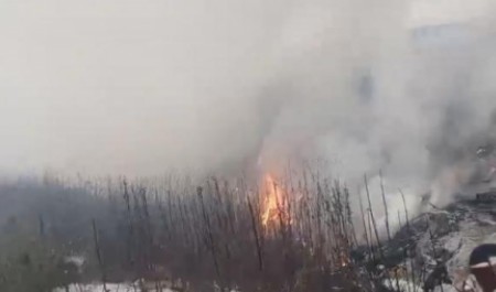 Горящий полигон на юге Архангельской области поднял едкий дым над жилыми домами