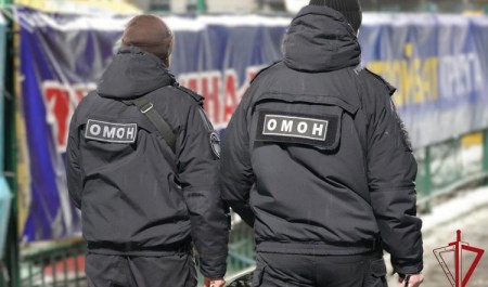 В Архангельске при содействии ОМОН Росгвардии обеспечена безопасность матча чемпионата России по хоккею с мячом