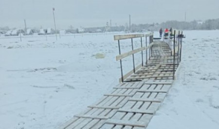 В Архангельске открыта пешеходная переправа между 26-м и 24-м лесозаводами
