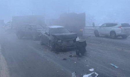 Туман и шесть машин: на Краснофлотском мосту в Архангельске произошло массовое ДТП