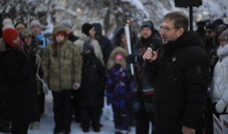 Участники рейда «Факел памяти» почтили память жертв иностранной интервенции на острове Мудьюг 