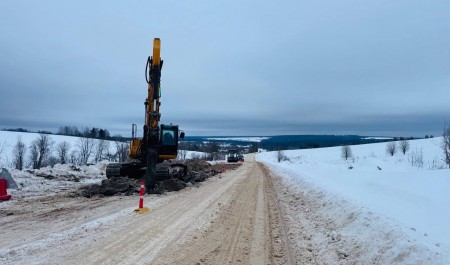 В Вельском округе продолжается капитальный ремонт автомобильной дороги Коноша — Вельск