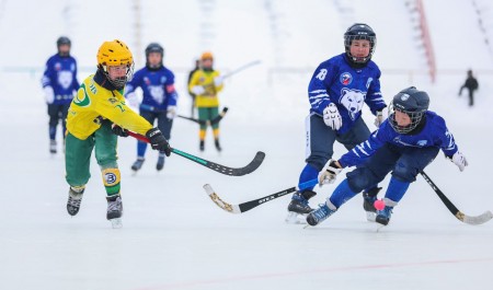 В Архангельские состоялись зимние соревнования по русскому хоккею «Юный динамовец»